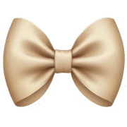 beige bow sticker