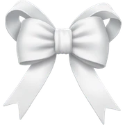 Aesthetic white bow sticker