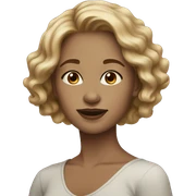 Pale light brown short wavy hair female  sticker