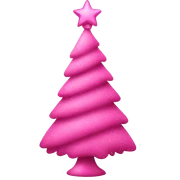 Pink christmas tree sticker