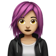 emo girl  sticker
