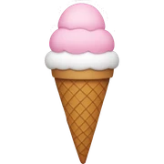 Pink, white, and brown ice cream cone sticker