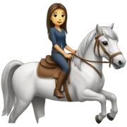 girl on horse sticker