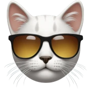 Cat with sunglasses sticker