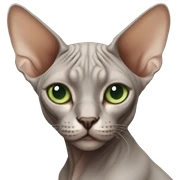 sphynx green eyes sticker