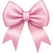 light pink ribbon bow sticker