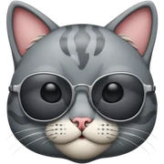 Cat with sunglasses sticker