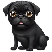 black pug sticker