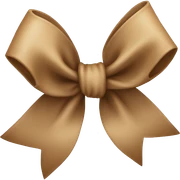 Light brown bow sticker