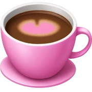 Pink coffee sticker