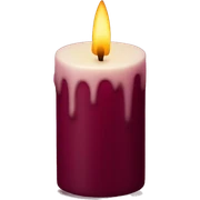 Burgundy candle sticker