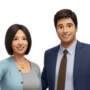 smiling couple outdoors together sticker