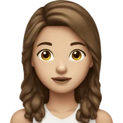 brown hair girl white skin sticker