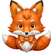 лиса с бантиком  sticker