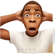 surprised boy in white shirt sticker
