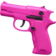 Pink gun sticker