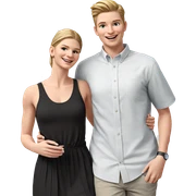 blonde beauty with joyful companions sticker
