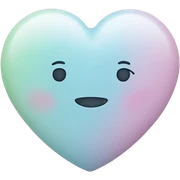 Pastel heart sticker