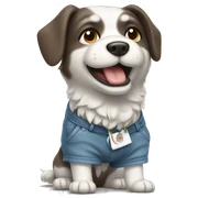 dog with shorts sticker