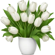 white tulip bouquet  sticker