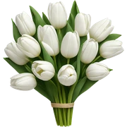 white tulip bouquet  sticker