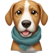 Dog with scarf sticker