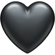 Black heart sticker