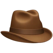 brown hat sticker