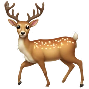 santa deer sticker
