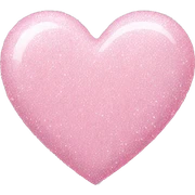 Pastel pink glitter heart sticker