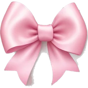 light pink ribbon bow sticker