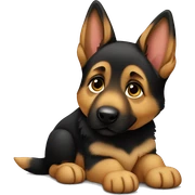 German shepherd puppy sticker
