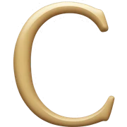C Letter C sticker