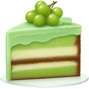 Green grape cake slice sticker