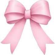 light pink ribbon bow sticker