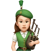 Green Bagpiper sticker