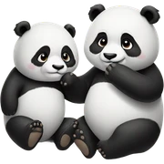 Panda touching panda sticker