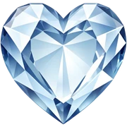 Crystal heart sticker