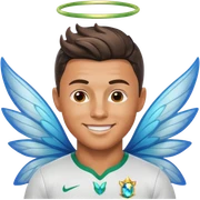 Ronaldo con alas de hada sticker