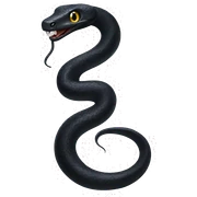 Black snake sticker