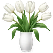White tulips sticker