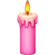 Pink candle sticker