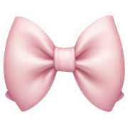 Light pink bow sticker