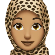 Cheetah print hijab sticker