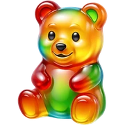 transparent gummy bear sticker