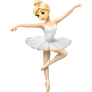 A white ballerina with blonde hair on point doing an arabesque  sticker