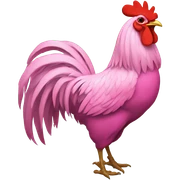 pink rooster sticker
