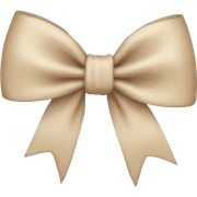 beige bow  sticker