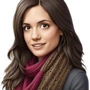 smiling girl in scarf portrait sticker