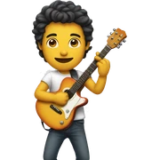 man playing guitar sticker